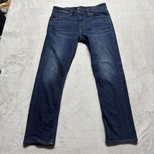Revtown Jeans Men's 34x30 Sharp Dark Wash Straight Stretch‎ Decade Denim